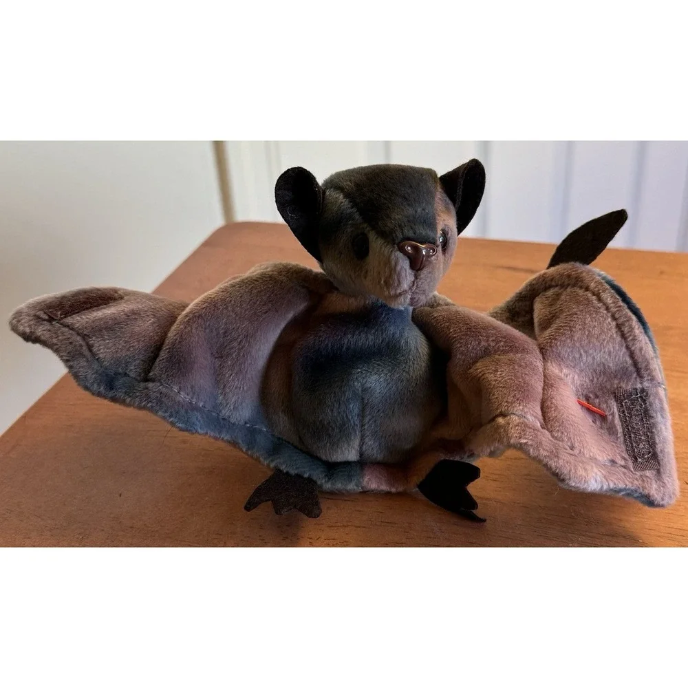 Batty‎ Tye-Dye Beanie Baby WITH ERRORS 1996/1998 MISPRINT Rare EUC Vintage